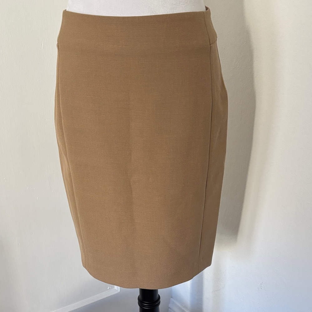 Loft Camel Pencil Skirt Size 4 - Picture 2 of 7